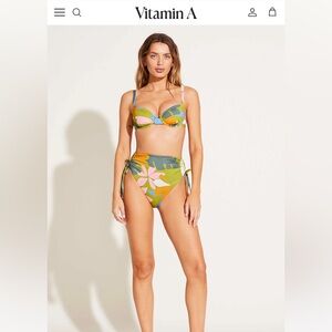 Vitamin A Gemma Ruched High Waist Bottom - Matisse EcoLux BT